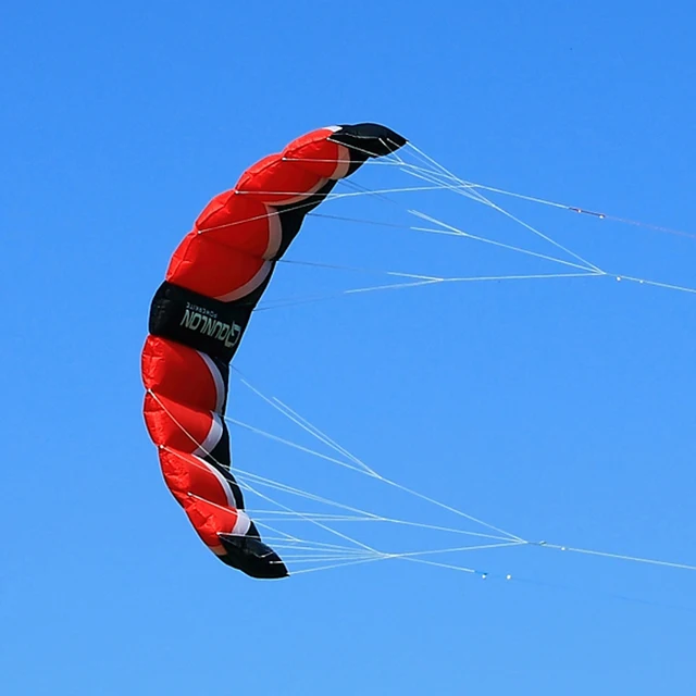 Cheap 3Sqm Quad Line Stunt Kite Trainer Power Kite Surfing Parafoil Parachute Traction Kite Buggy With Carry Bag