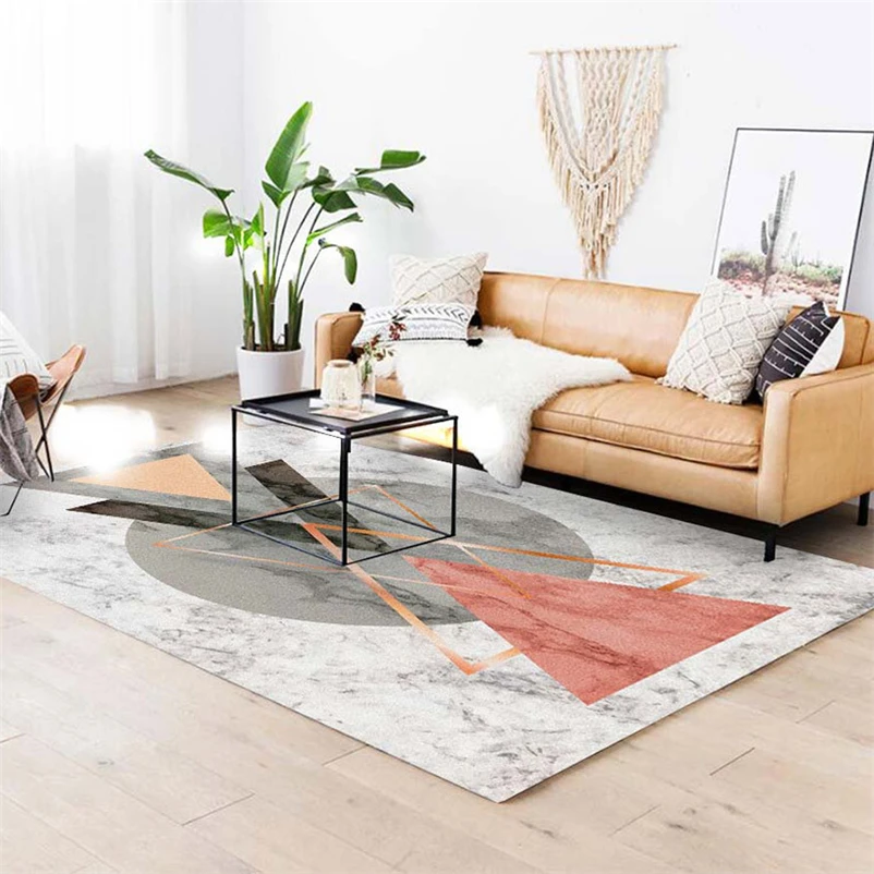 

Nordic Solid Carpet Rugs For Living Room Large Size Anti-Slip Bedroom/Study/corridor Soft Carpets Child Bedroom Mat Area Rugs