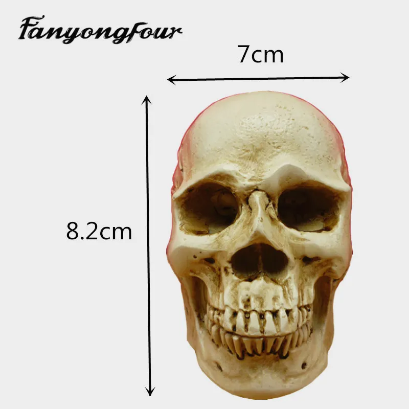 3D череп силиконовые формы торт плесень смолы гипса шоколадные свечи конфеты плесень