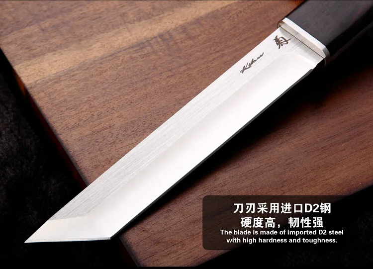 D2 лезвие тактический армейский выживания кемпинг открытый нож японский стиль Катана