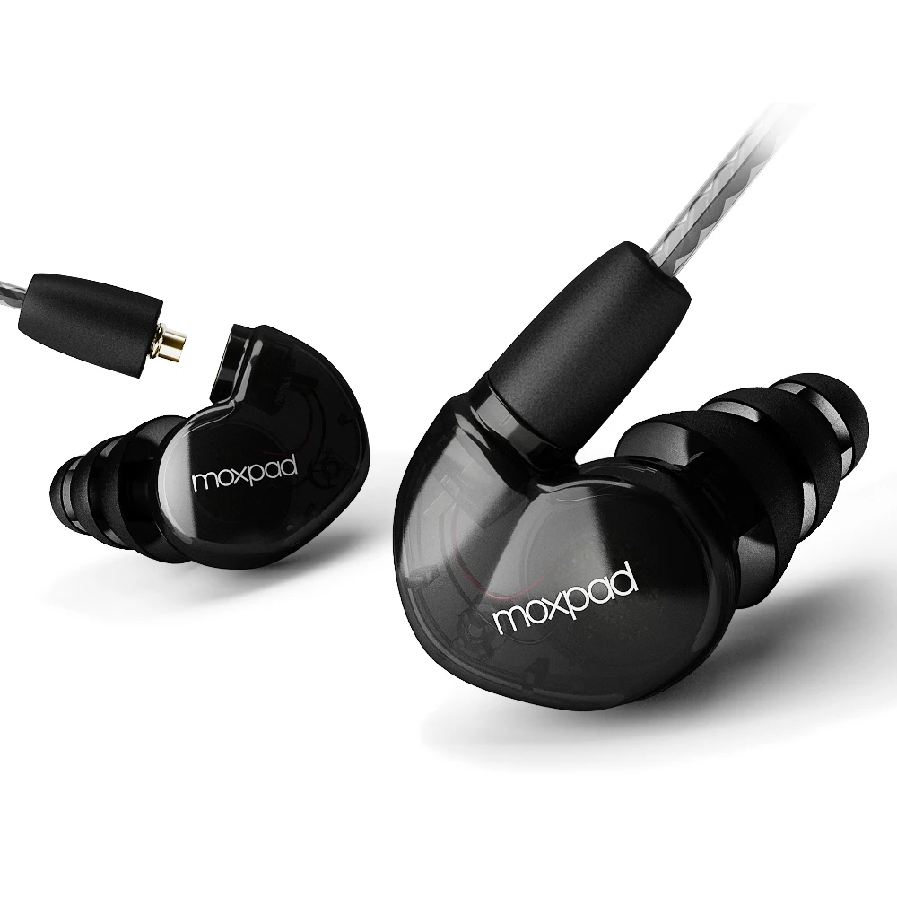 Moxpad X6 In-Ear Sport Earphones with Mic for iPhone Samsung,Mobile Cell Phones, Super Bass Noise Isolating Earphones