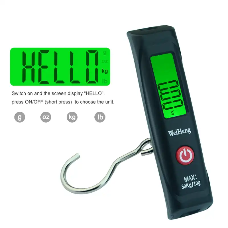 Silver B/ásculas de Equipaje 50 kg//10g con Pantalla LCD Balanza Electr/ónico De Mano Escala del Equipaje Pesa Maletas B/áscula Digital de Precisi/ón B/áscula Digital de Cocina con Hanging Hook