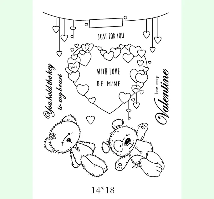 

bear Transparent Clear Stamps for DIY Scrapbooking/Card Making/Kids Christmas Fun Decoration Supplies