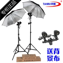 photo studio flash light kit studio light twin-lamp head umbrella lights 6 piece photography light set photographic equipment CP