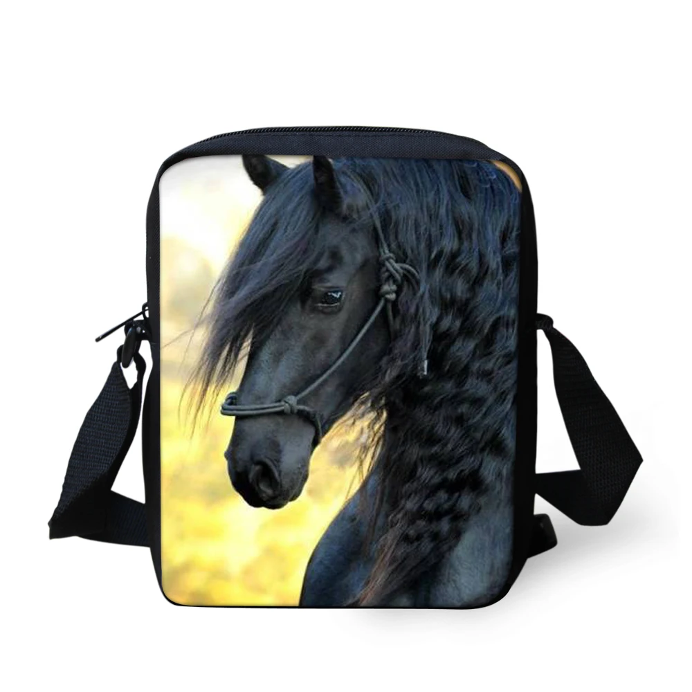 FORUDESIGNS 3D Crazy Horse сумки на плечо для женщин и мужчин сумки для подростков мальчиков девочек дорожные сумки через плечо Рождественский подарок