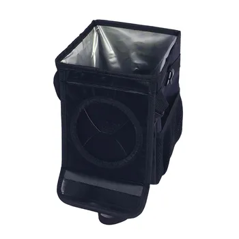 

Car Trash Bag Garbage Can Portable Car Trash Bag with Lid and Storage Pockets Leak-Proof Inside Lining Auto Storage Bag