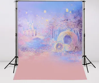 

5*7ft chalk painting photography backdrops newborn baby photo props castle with scenic photo background for photo studio digital