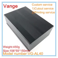 1 шт./лот пескоструйная обработка металлических коробок 106*55*150 мм 6063-T5 алюминиевый профиль корпус инструмента для электроники датчик продукта