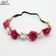 Аксессуары для детей, Цветочная корона, повязка на голову, волосы гирлянды для женщин