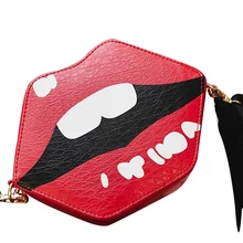 Модная женская сумка на одно плечо с кисточкой, сумка в форме губ из искусственной кожи, женская сумка через плечо, корейская женская сумка на запястье, новая мода