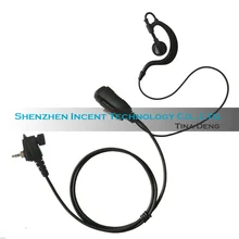 Voionair 20 шт./лот G Форма наушники с ушным вкладышем гарнитура Динамик PTT микрофон для Motorola MTH650 MTH800 MTH850 MTP850