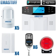 Высокое качество! Домашняя Беспроводная GSM сигнализация домашняя охранная сигнализация с ЖК-дисплеем сенсор клавиатуры сигнализация