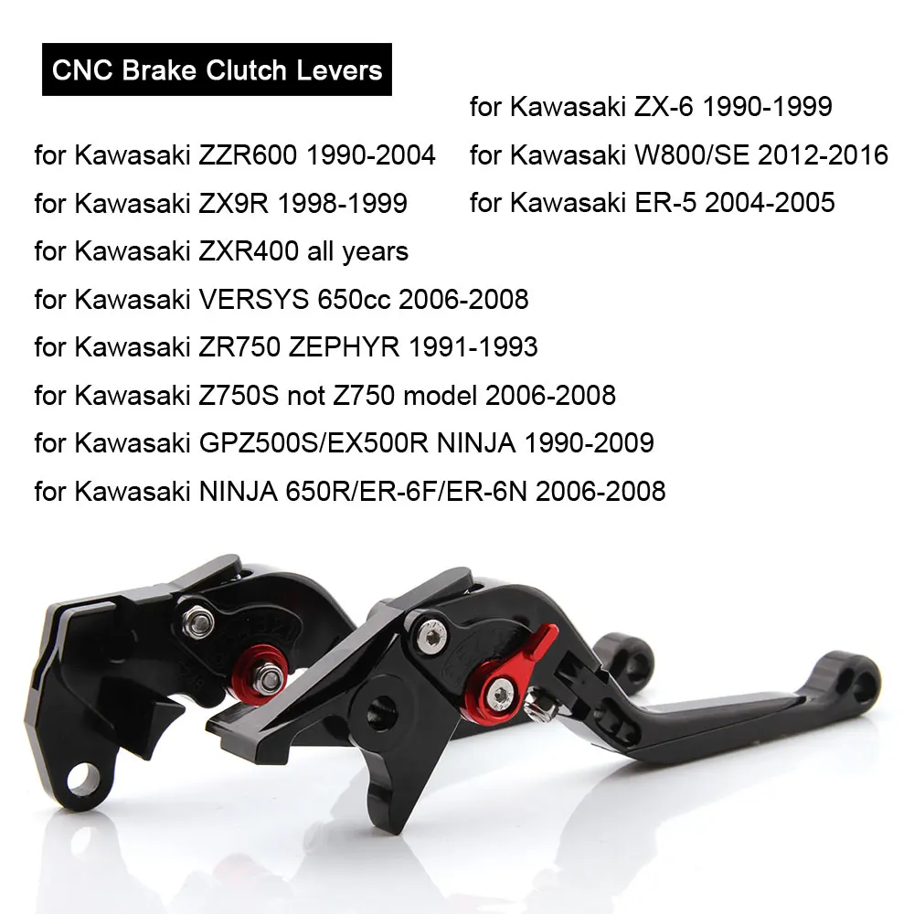 Brake Clutch Levers For Kawasaki ZZR600 1990-2004 ZX9R 1998-1999 ZXR400 All Year