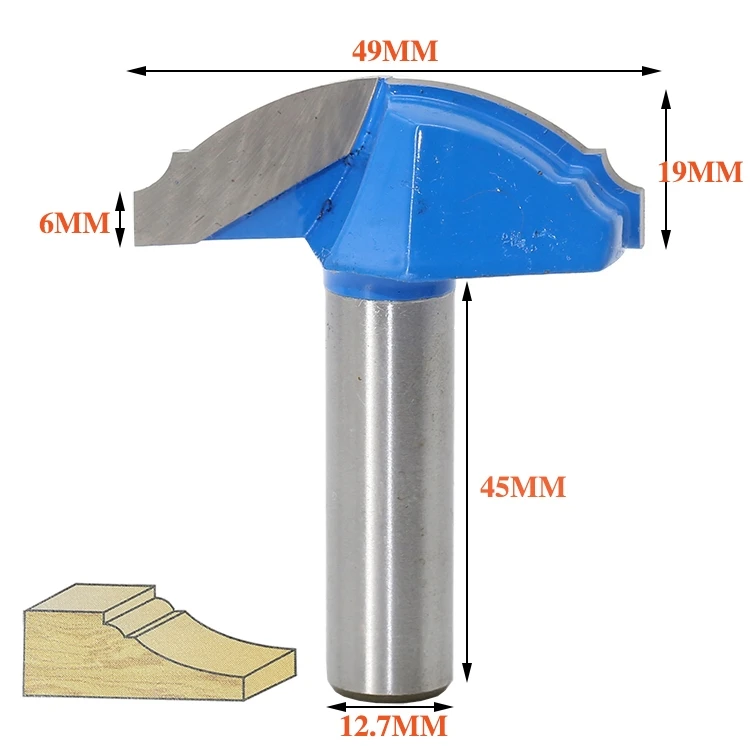 1 pc 1/2" Shank Woodworking Door Frame Router Bits for wood carbide lassical door cabinet bits Engraving Milling Cutter