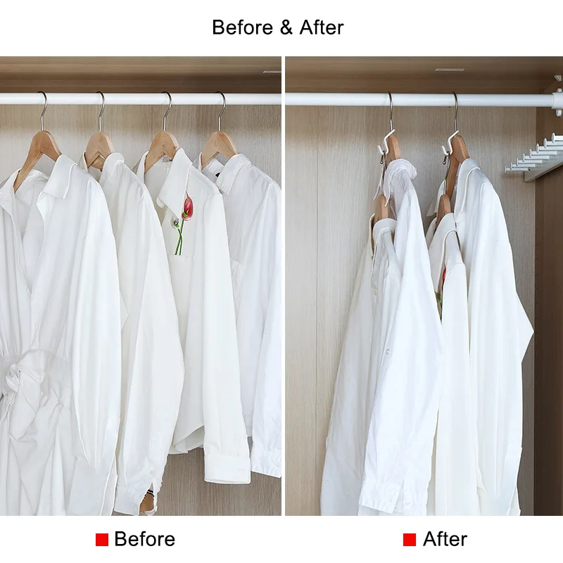 Multifunction Mini Hanging Hooks for Clothes Hanger Conection Hooks Plastic Rack Wardrobe Space Saver Travel Organizer (2)