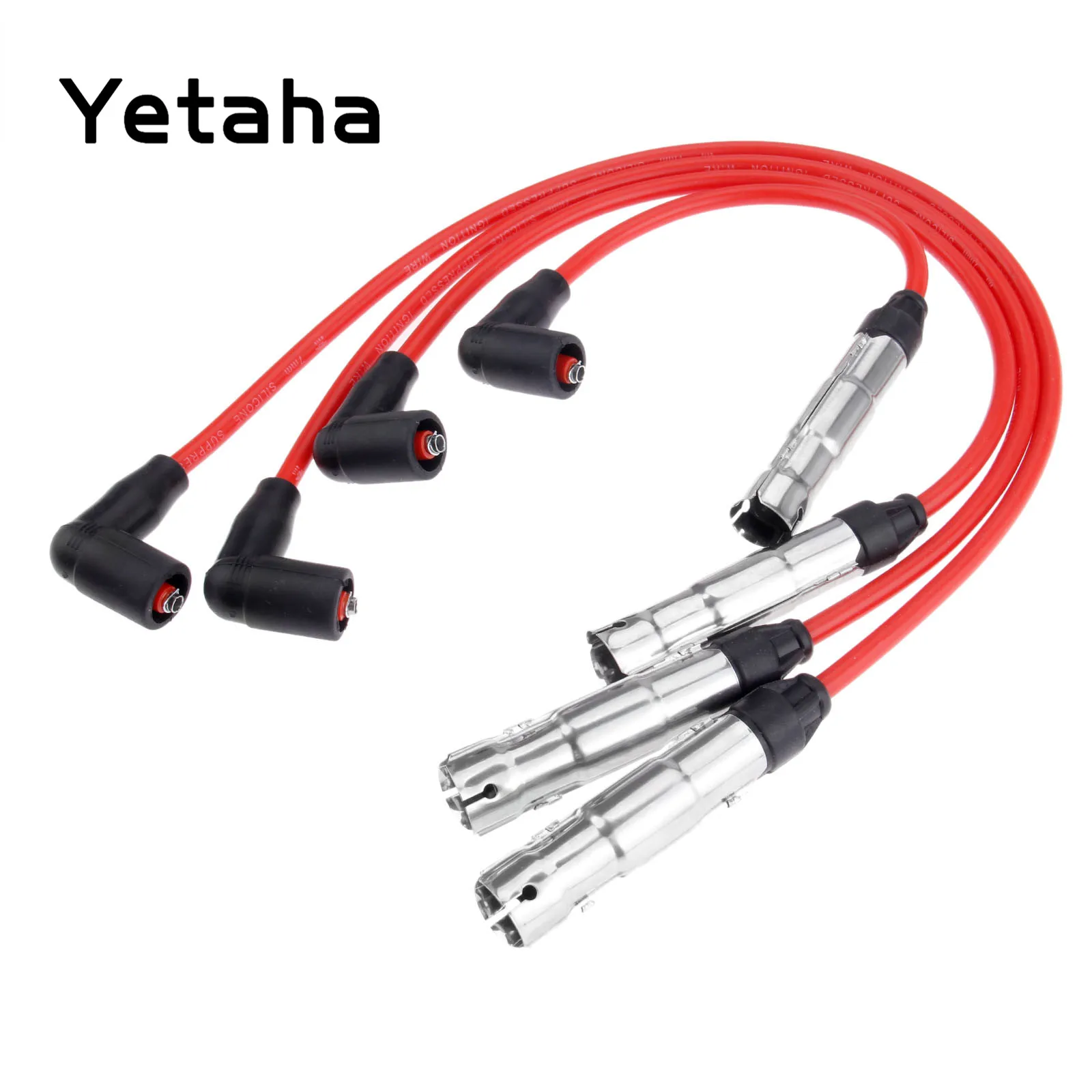 

Yetaha 4Pcs 57041 Spark Plug Wires Ignition Cable Set For Volkswagen Beetle Golf For Jetta GL Hatchback 2-Door RC-VWC035