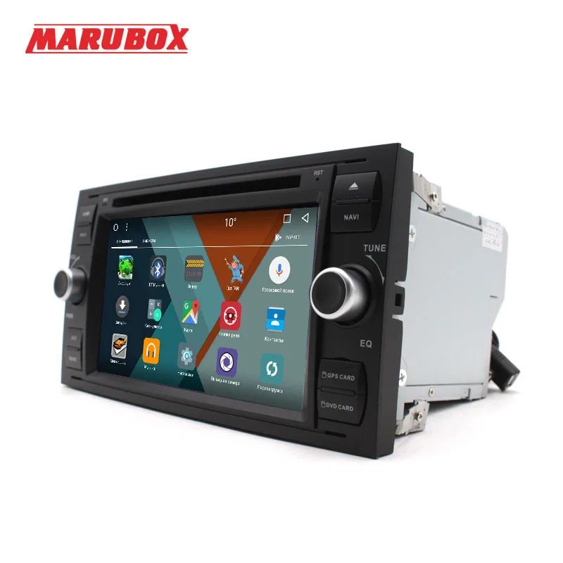 MARUBOX 7A601MT8,Штатная магнитола для Ford Focus 2,2004-2008,Mondeo Transit C-Max Fiesta,Android 8.1,Восьмиядерный процессор Allwinner T8,IPS,2 ГБ Оперативная память, 32 ГБ Встроенная память, GPS, Bluetooth,Радио,Wifi