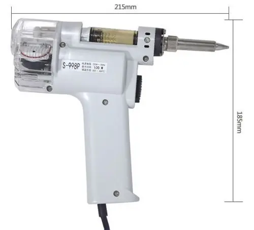 S-998P паяльник с двойным насосом электрический пистолет для удаления припоя вакуумный насос припой присоска машина