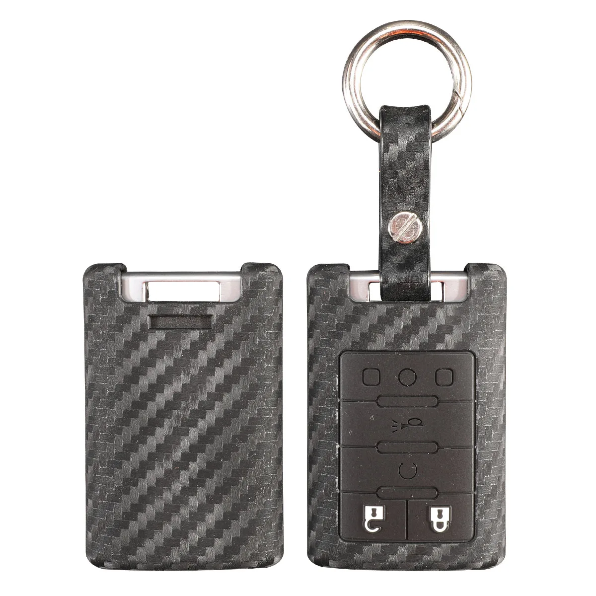 Key Cover 10 шт. Bilchave силикон из углеродного волокна чехол для ключей для Cadillac Escalade SRX XTS ATSL SLS CTS STS ATS BLS удаленный БЕСКЛЮЧЕВОЙ корпус - Название цвета: Key Cover