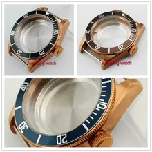 41 мм бронзовое покрытие из нержавеющей стали сапфировое стекло подходит для ETA 2836 Miyota 8205 8215 Mingzhu/DG 2813 3804 чехол для часов