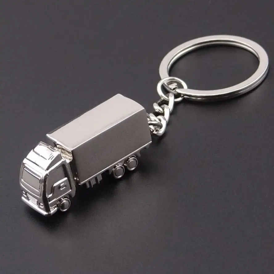 1PC Alloy Small Truck Model Keychain Auto Key Ring Pendant Keyring Gift