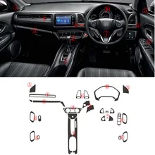 Автомобильный-Стайлинг 3D углеродное волокно Автомобильный интерьер центральная консоль изменение цвета молдинг наклейки для RHD Honda Vezel