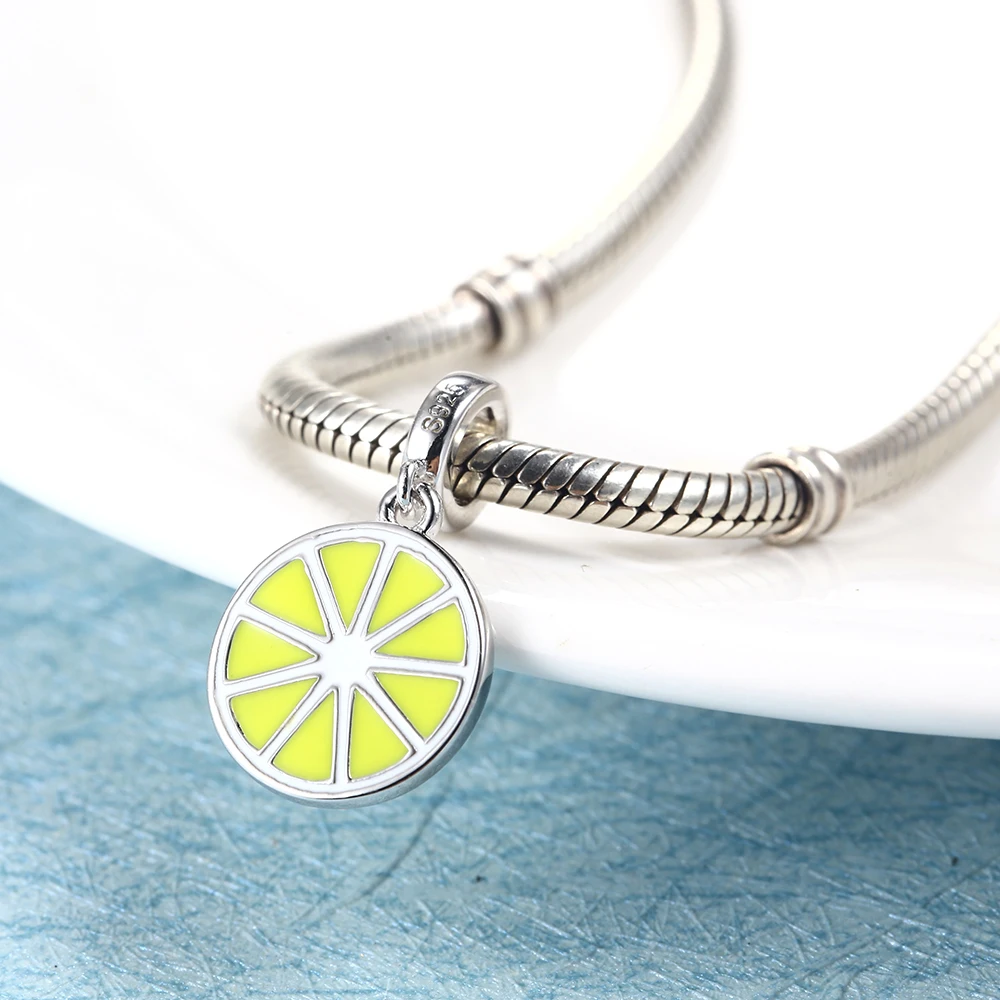 RainMarch Fits Pandora Charms Bracelets Original 925 Silver Lemon Pendant Charms 2019 Beads For Jewelry Making Dropshipping (4)