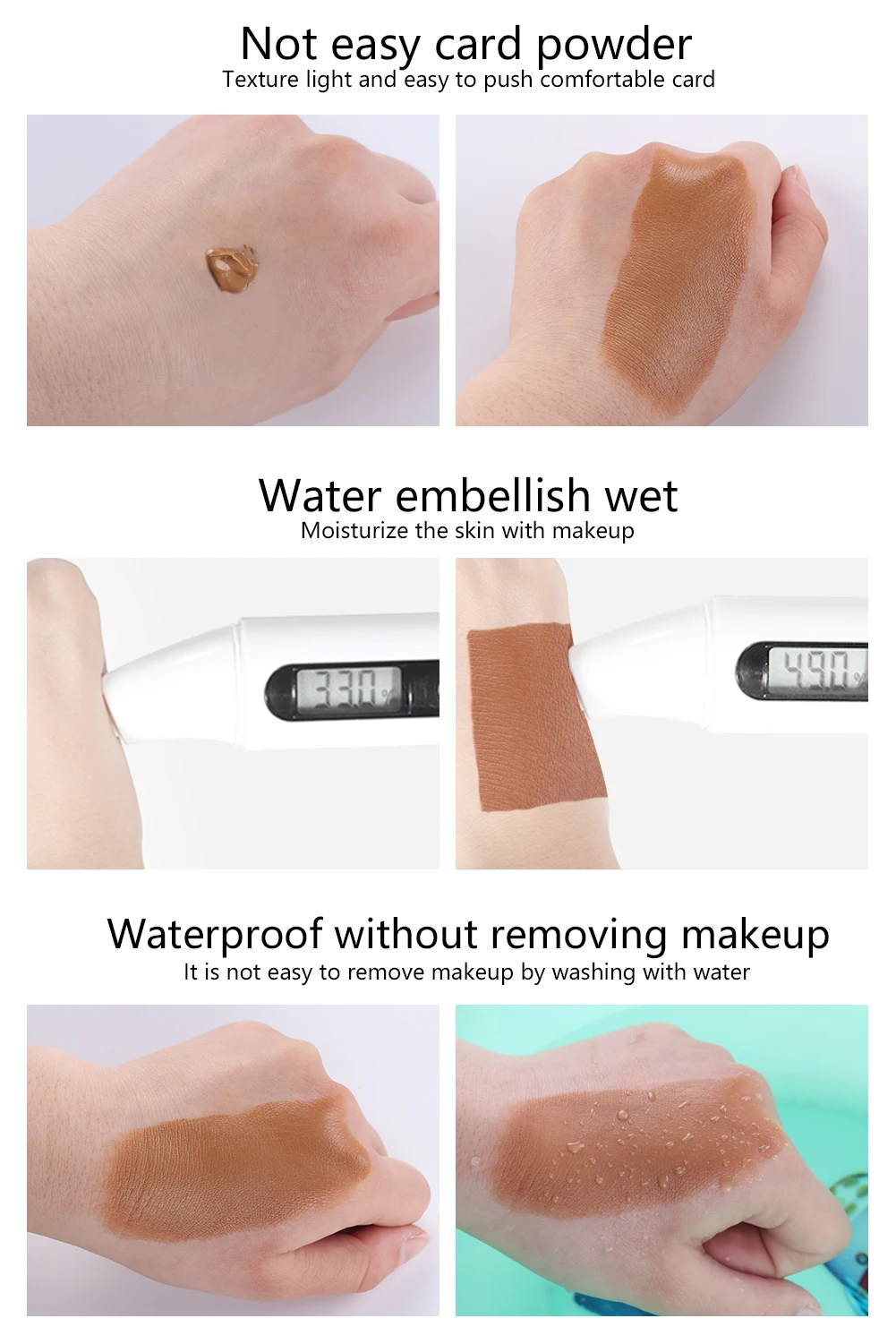 MISS ROSE Perfect Foundation Мягкая матовая длинная одежда контроль масла консилер жидкая бронзовая основа модный макияж для женщин TSLM2
