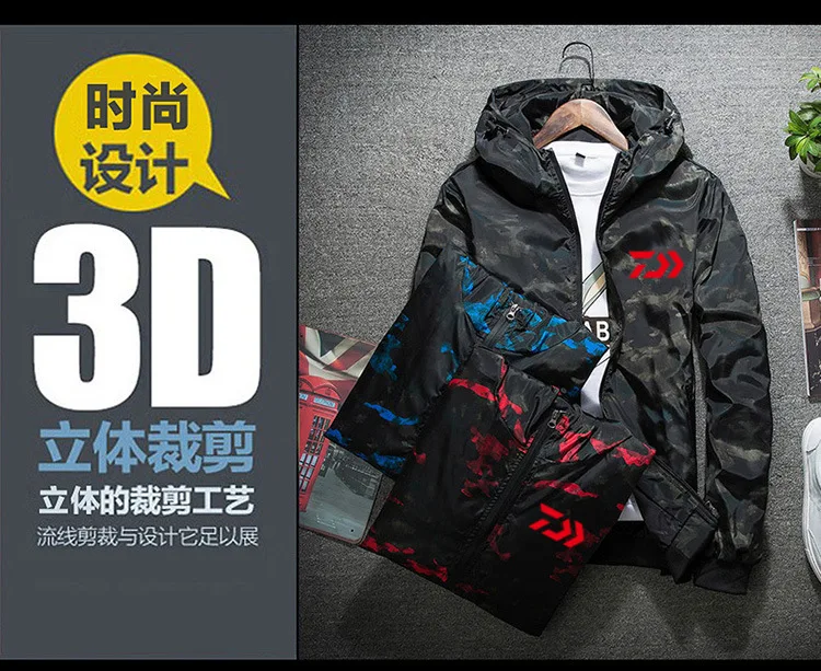 Respirável à Prova Roupas de Pesca Primavera Roupas Cabolsas Masculinos Anti-mosquito-secagem Rápida d' Água Camuflagem 2 High Quality Esporte e Lazer