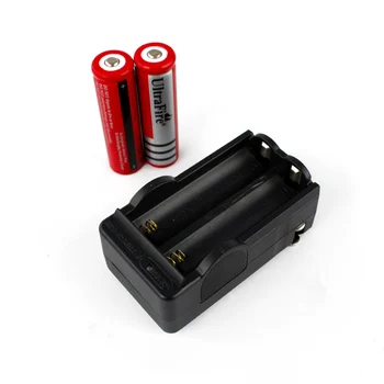 

1Pcs Battery US Dual Battery Charger for 18650 Rechargeable Lithium Ion Li-Ion 3.6V 3.7V Brand New + 2 X 18650 3000mah battery