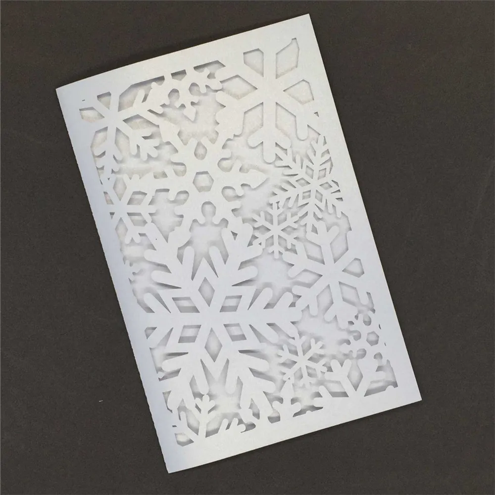 40 PCS Romantic Carved Snowflake Pattern Wedding Cards Delicate Hollow Out Invitation Cards for Par - 32761036423