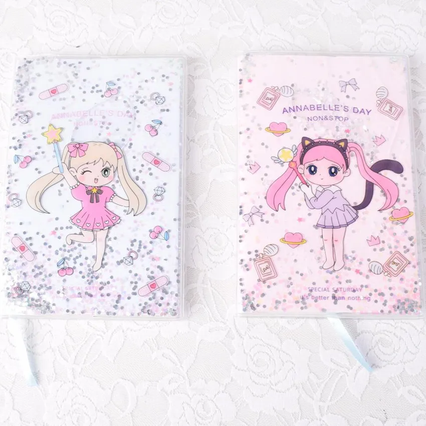 

1pcs New diary book pvc shell notebook magic girl diary plan notebook into the oil notebook diary