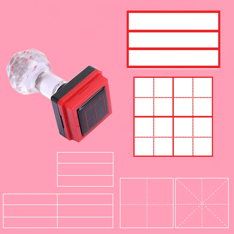 

Tianzi Ge seal Pinyin English four-line unit Mi word grid teacher teacher teaching correction seal photosensitive customizable