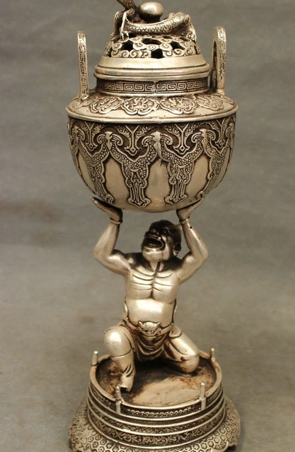 free shipping 12 marked tibet silver dragon japan vajra devil