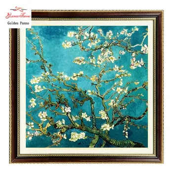 

Golden Panno,Needlework,Embroidery,DIY Landscape Painting,Cross stitch,kits,11ct Van Gogh prunus Cross-stitch,Set For Embroidery
