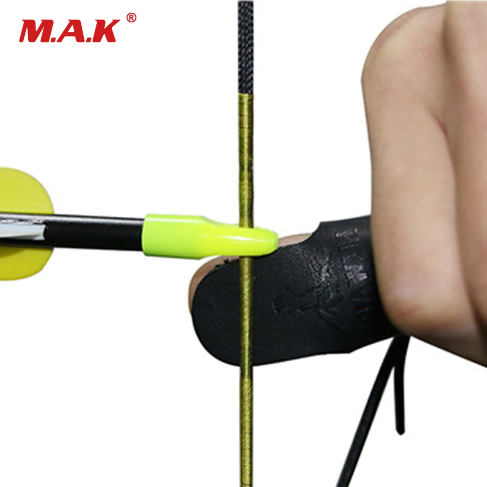 

1 Finger Guard Protector for Traditional Shooters Archery Bow Hunting Cow Leather Finger Protection Pad Glove Tab Pull Arrow