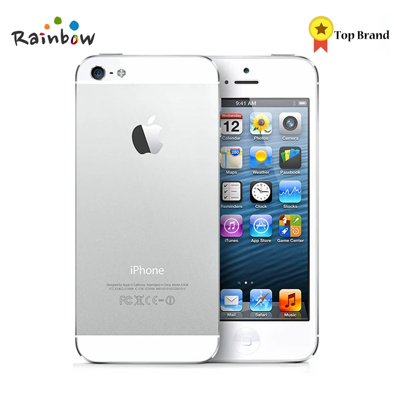 Original iPhone 5 IOS Factory Unlocked Cell Phone, IPS 8.0MP GPS 3G IOS System Used GSM Mobile free apple cell phones