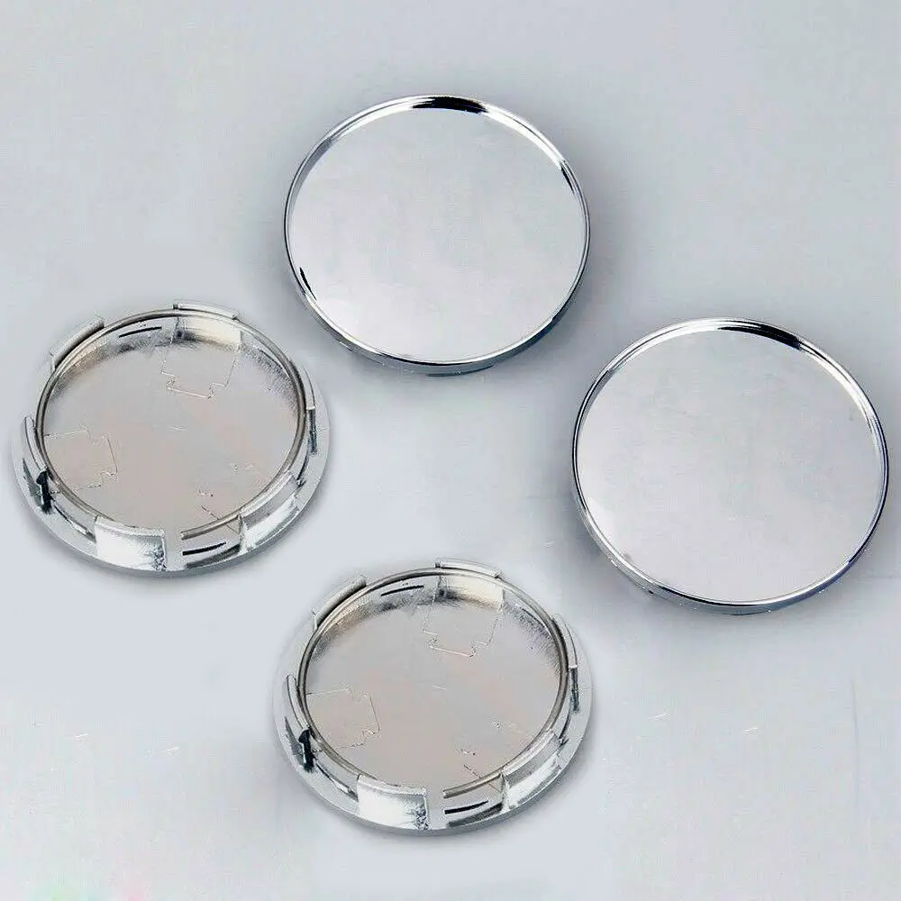 

4x/kit Chrome Silver Car Vehicle Wheel Center Hub ABS Cap Cover 68MM Decoration