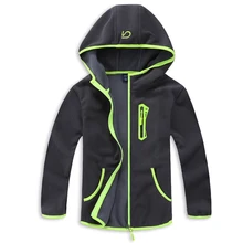 

3-14T Boys Sport Hooded Jacket 2019 Spring and Autumn Trendy New Arrival kids Polar Fleece Soft Shell Clothing Kids Outerwear