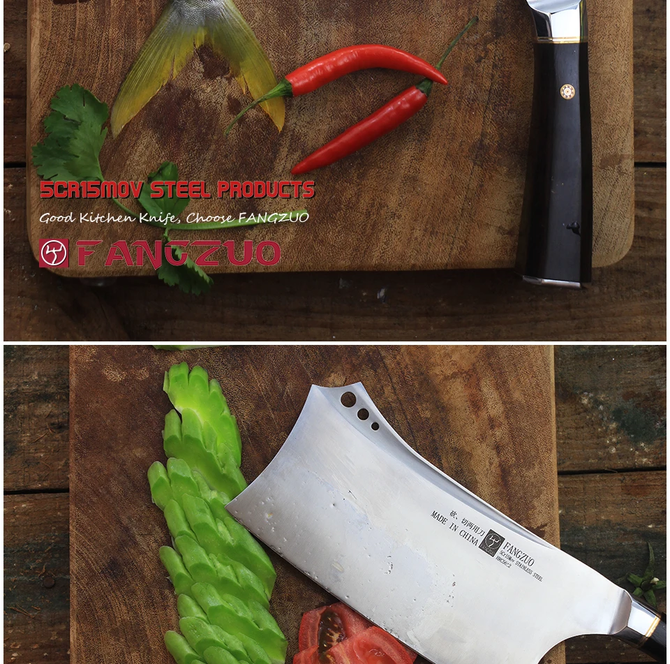 FANGZUO нож из нержавеющей стали 7 дюймов китайский рубящий нож кухонный нож кухонная посуда кухонные инструменты аксессуары