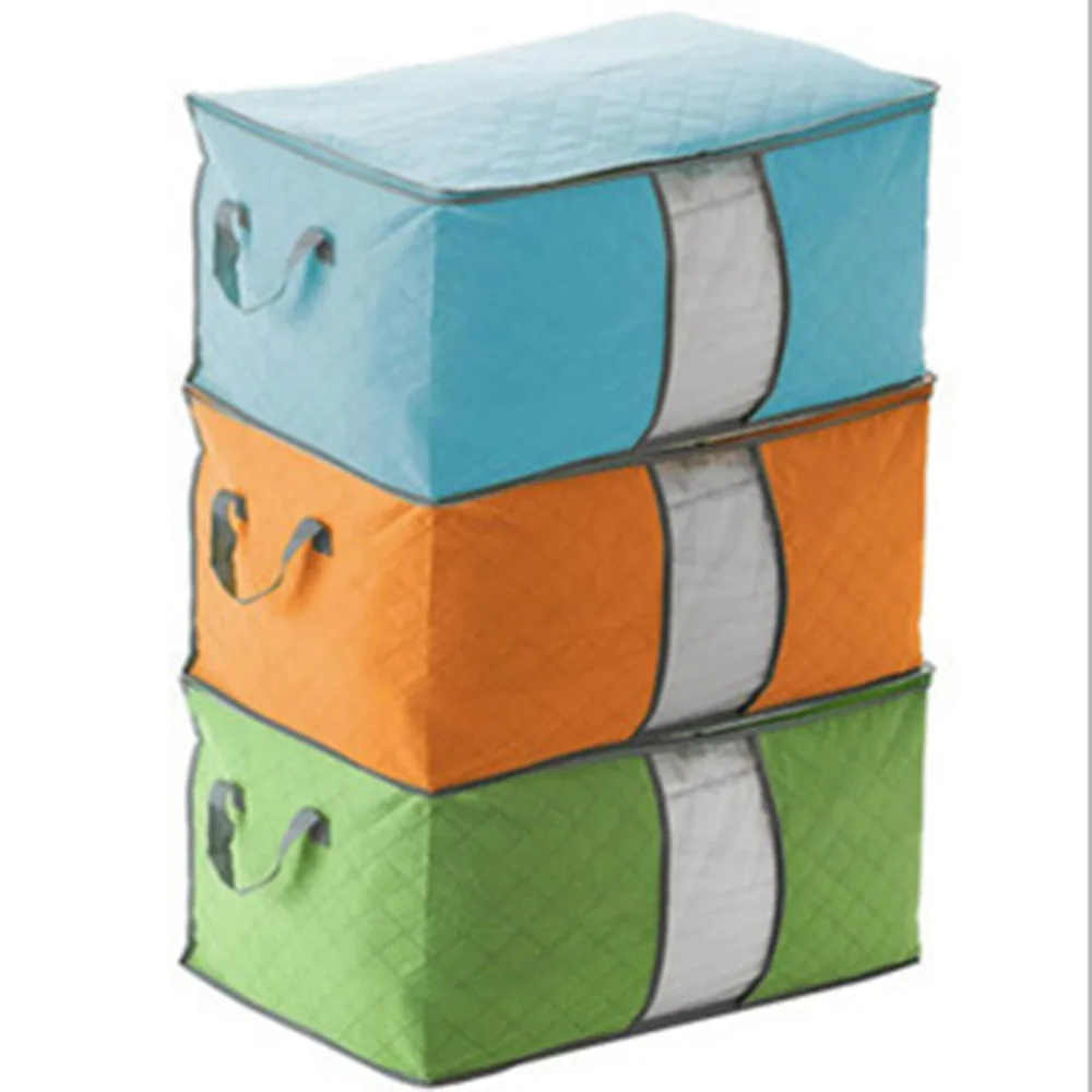 Folding Clothes Storage Bag Non woven Fabric Large Storage Bag Box for