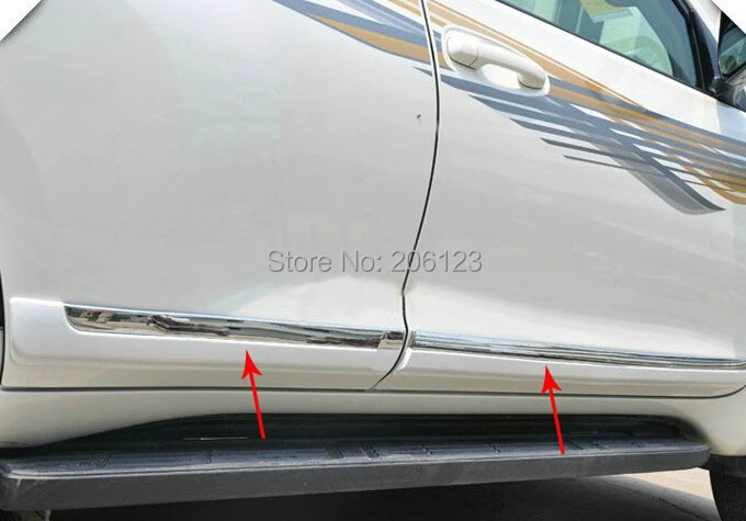 2010-2012 для Toyota Land Cruiser Prado FJ150 Высокое качество ABS хромированный корпус боковые молдинги Боковая дверь украшения