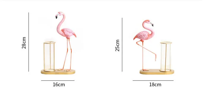 Кованое железо Фламинго цветочный горшок гидропонная растительная ваза украшение креативная прозрачная стеклянная бутылка цветочный горшок компоновка