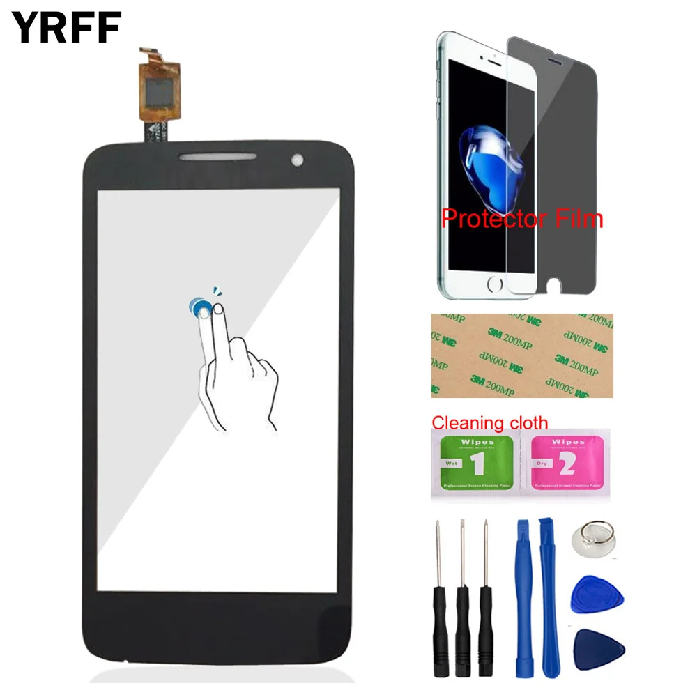 

Mobile Phone For Alcatel One Touch M'Pop OT5020 5020 5020D Phone Front Glass Touch Screen Touch Digitizer Panel Protector Film