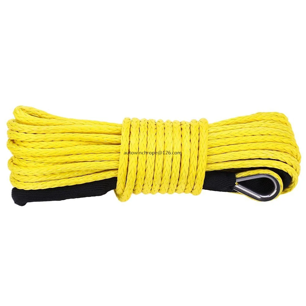 

Yellow 5mm*15m Synthetic Rope,ATV Winch Line ,4X4 off-road Repalcement Winch Cable.Boat Winch Cable