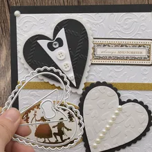 Свадебные открытки Сердце Металлические Вырубные штампы для DIY Скрапбукинг альбом день рождения открытка юбилей день подарок украшение