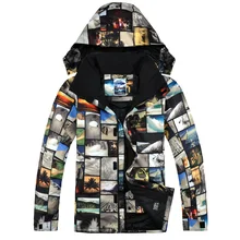 Зимняя мужская лыжная куртка Gsou Snow бренд с капюшоном ветронепроницаемая Водонепроницаемая Теплая Верхняя спортивная одежда Велоспорт сноуборд лыжная одежда мужская