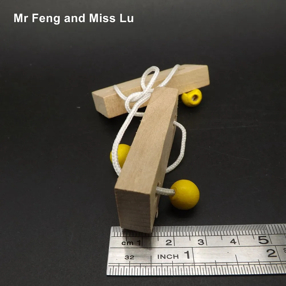 Деревянный Мини пазл с веревкой традиционная Семейная Игрушка|rope puzzle|wooden mind gamesmind