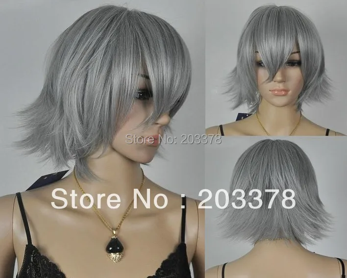 

Dramatical Murder Silver Gray Christmas Party Cosplay wig hair 10pcs/lot mix order