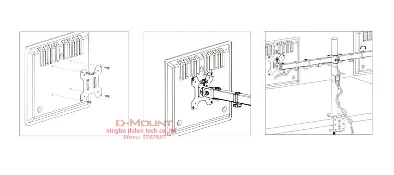 base pc montagem braço dobrável 15kg